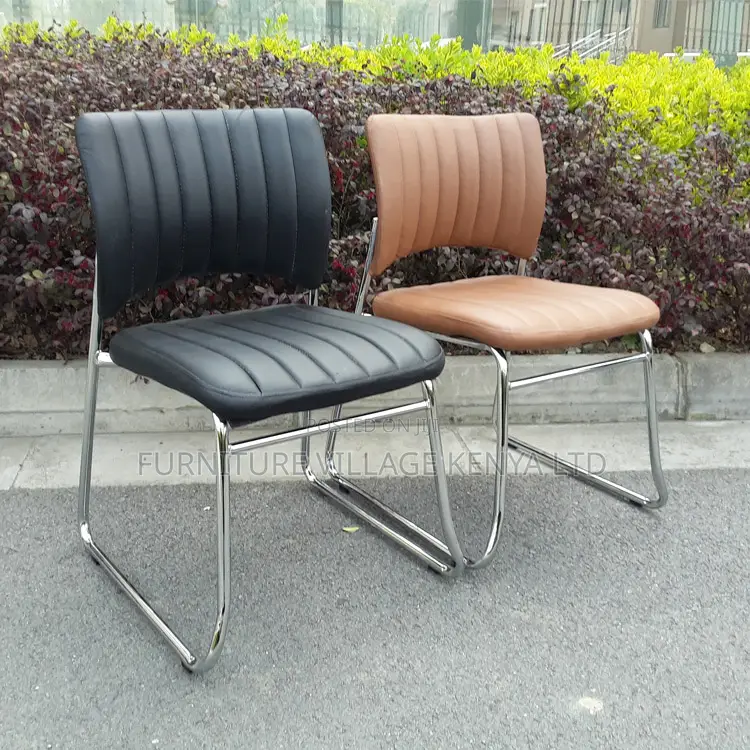 Black Leather Visitor Office Chair