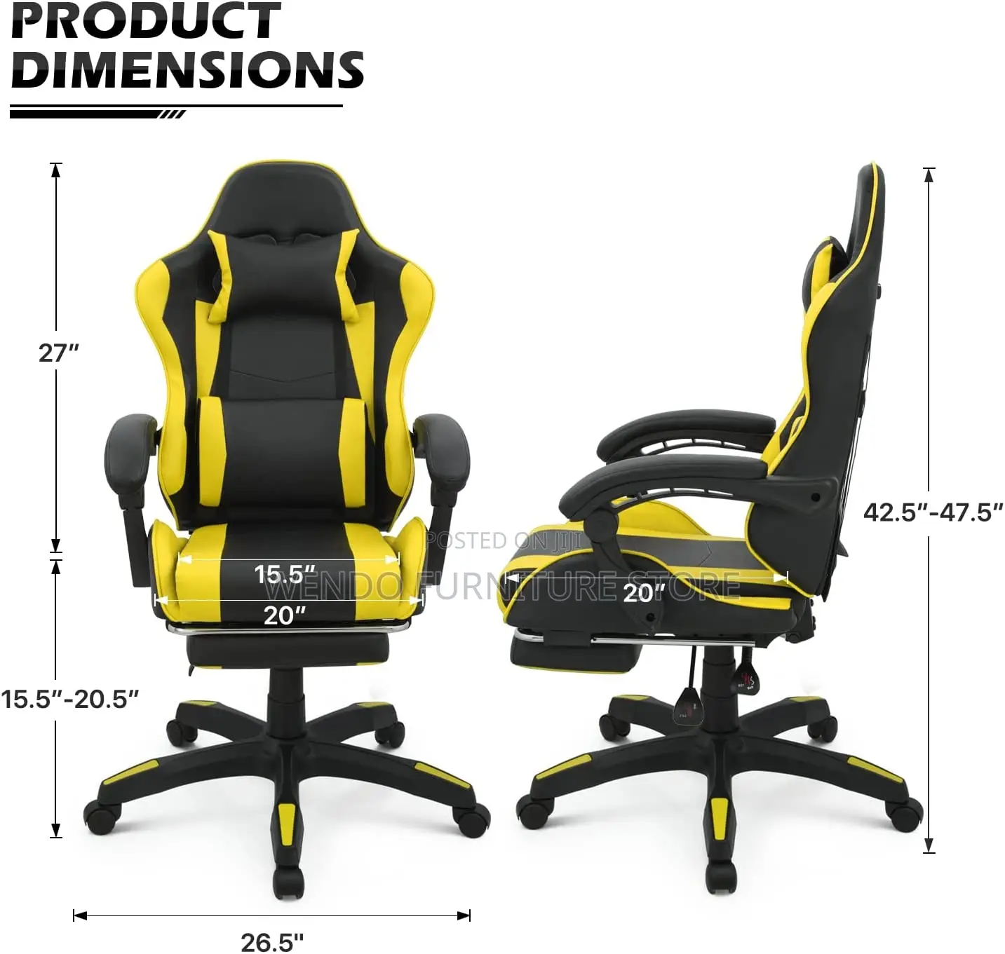 Office Chairs; Gaming Home Office Chairs With Fixed Arms