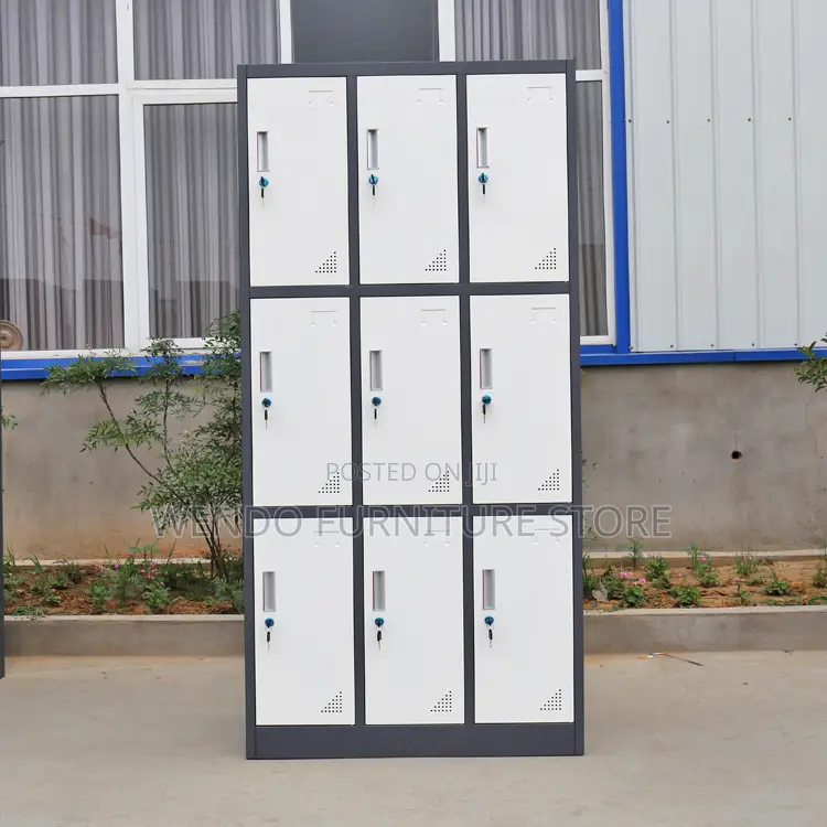 Office Cabinet; Steel 9 Drawered Office Storage Cabinet