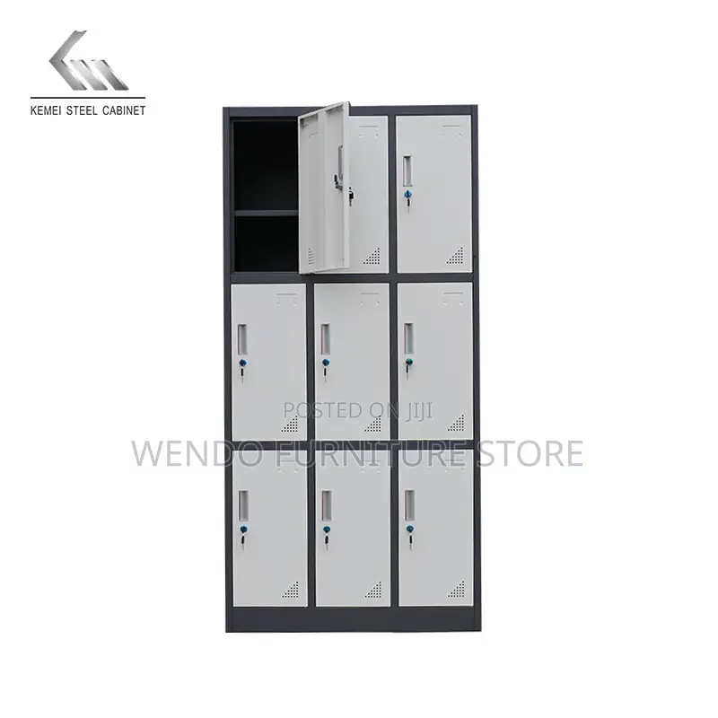 Office Cabinet; Steel 9 Drawered Office Storage Cabinet