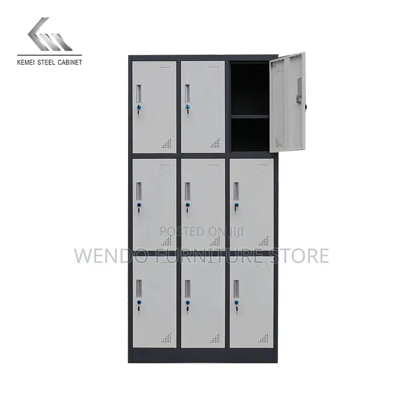 Office Cabinet; Steel 9 Drawered Office Storage Cabinet