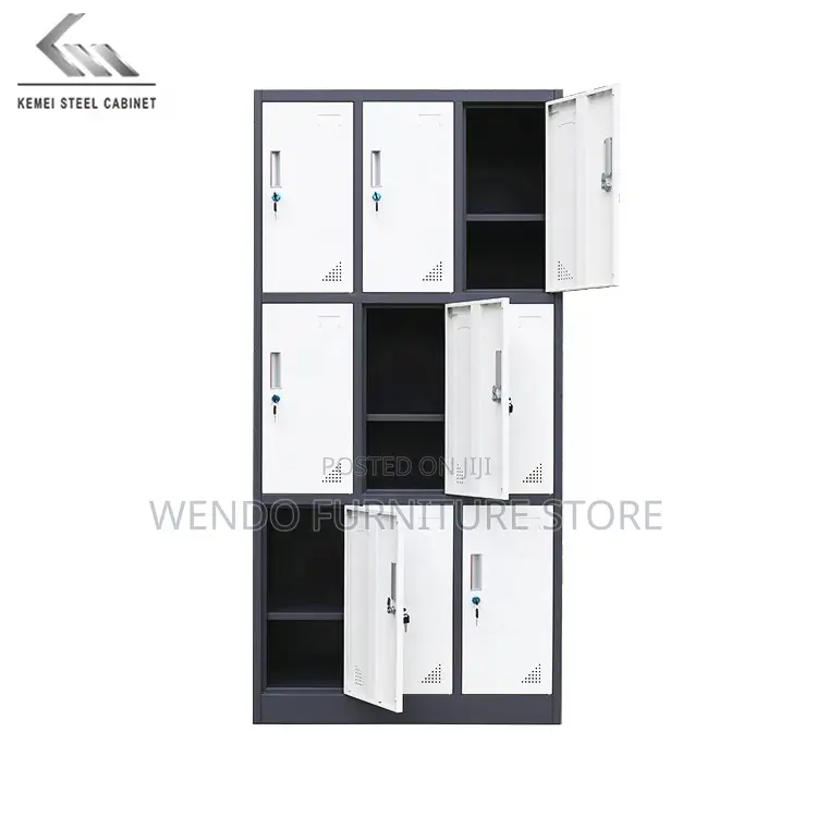 Office Cabinet; Steel 9 Drawered Office Storage Cabinet