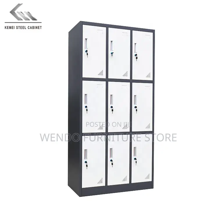 Office Cabinet; Steel 9 Drawered Office Storage Cabinet