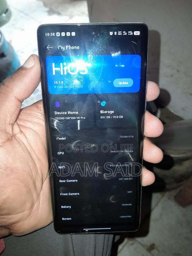 Tecno Camon 40 Pro 4G 256 GB Silver