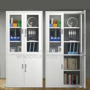 Office Cabinet; Two Doored Filing Cabinet With 2 Lower Drawers
