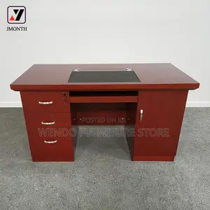 Office Desk; 1.2 Meter Executive Mahogany Red-Brown Desk