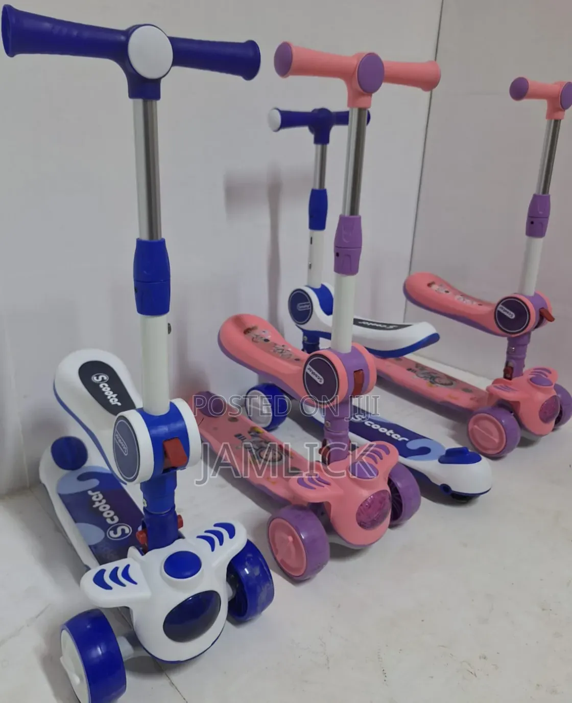 Adjustable Kids Scooter With Seat - Gn