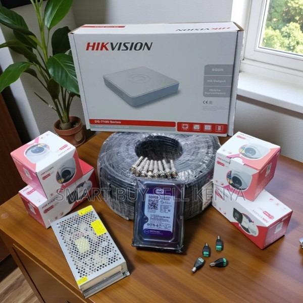 Very Clear 4 Hikvision 1080p Full Hd Cctv Cameras Complete System Kit