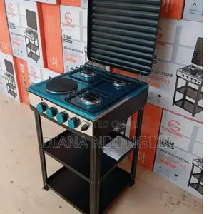 Eurochef 3 Gas +1 Electric Standing Cooker With Shelves at 6500
