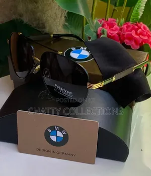 Black and Gold 100% Uv Protection Unisex BMW Designer Sunglasses