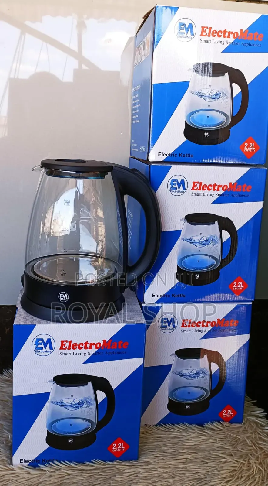 2.0l Electronic Cordless Transparent Glass Body Kettle