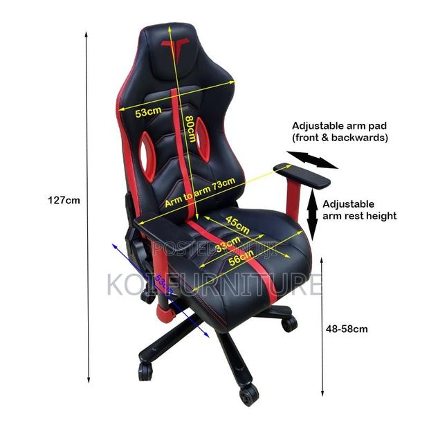 Office Chairs; Extreme Recliner Leather Studio Gaming Chairs - thumbnail 8