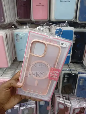 iPhone 14, Pink "Fashion" Branded Silicone Phone Case