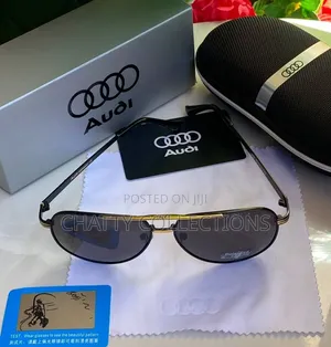 Black 100% Uv Protection Unisex Audi Designer Sunglasses