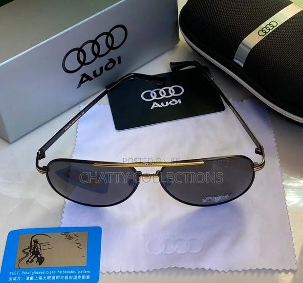 Black 100% Uv Protection Unisex Audi Designer Sunglasses - thumbnail 2