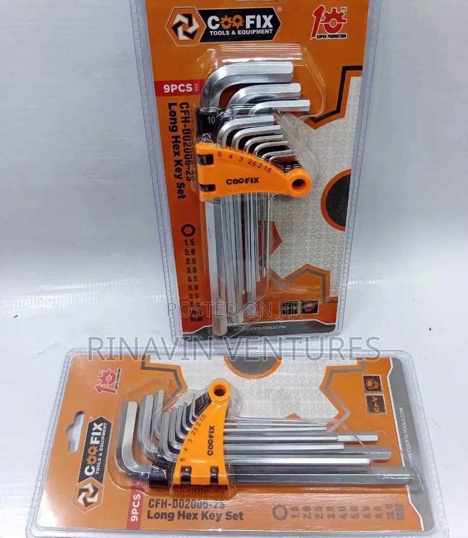 Coofix 9-Piece Long Hex Key Set