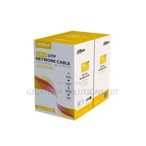 Dahua Outdoor U/Utp Cat6 Network Cable (Black, Pe Sheath)