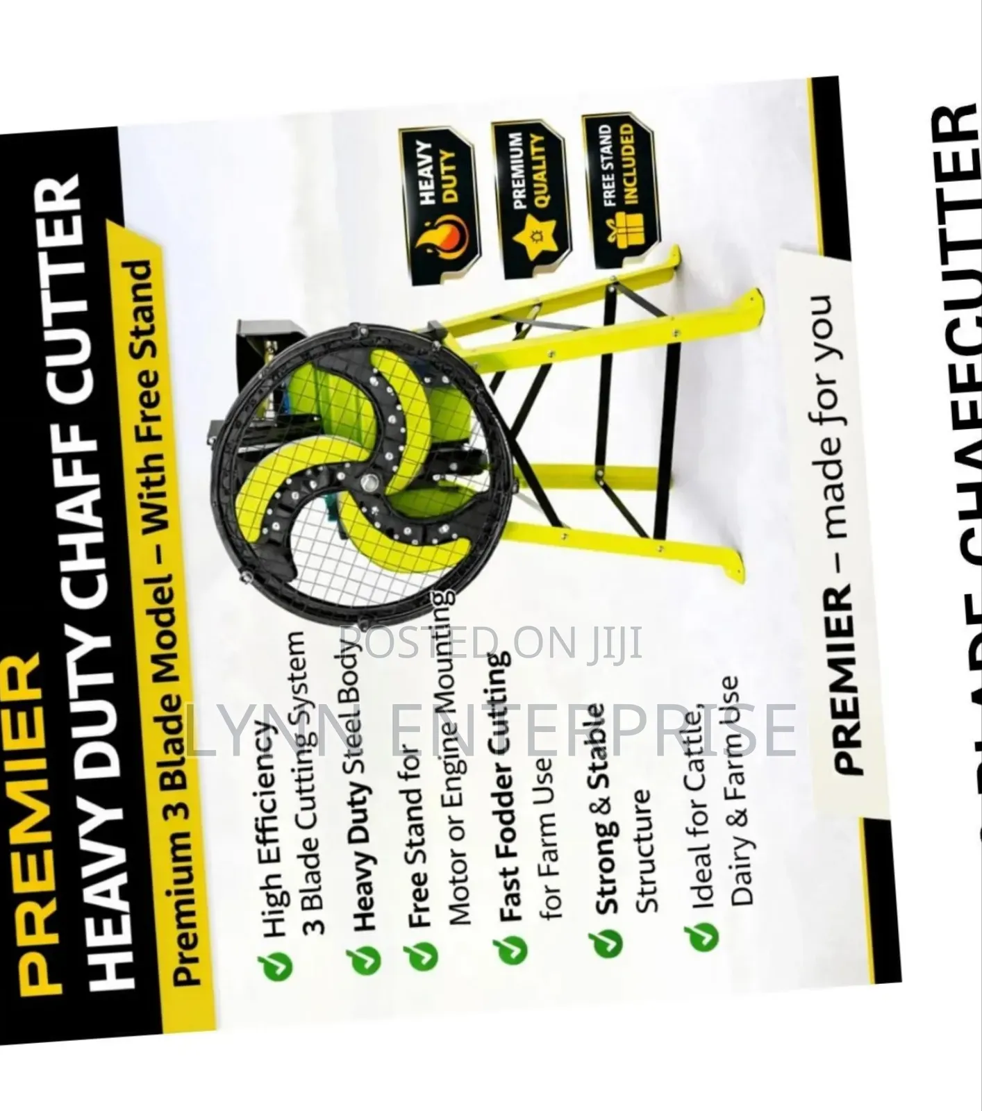 Premier Heavy Duty 3 Blade Chaff Cutter
