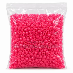 100 Pcs Red Pony Craft Beads
