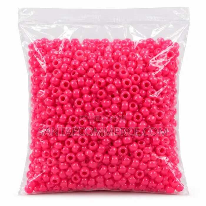 100 Pcs Red Pony Craft Beads