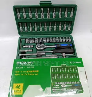 46-Piece Socket Set Features a 1/4-Inch Drive