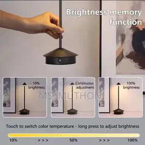 Modern Cordless Led Table Lamp Features Adjustable Brightness