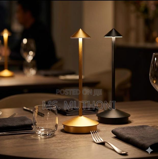 Modern Cordless Led Table Lamp Features Adjustable Brightness