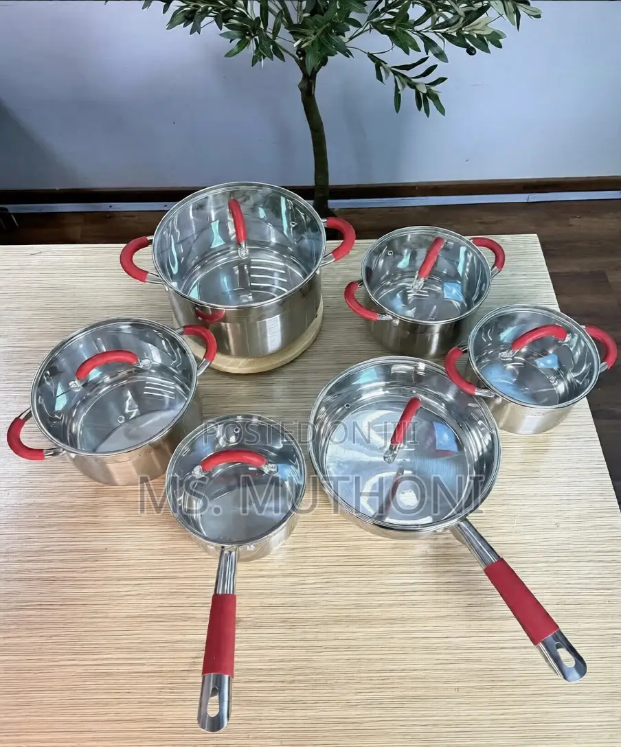 Premium Swiss Line 12-Piece Stainless Steel Cookware Set
