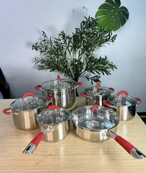 Premium Swiss Line 12-Piece Stainless Steel Cookware Set