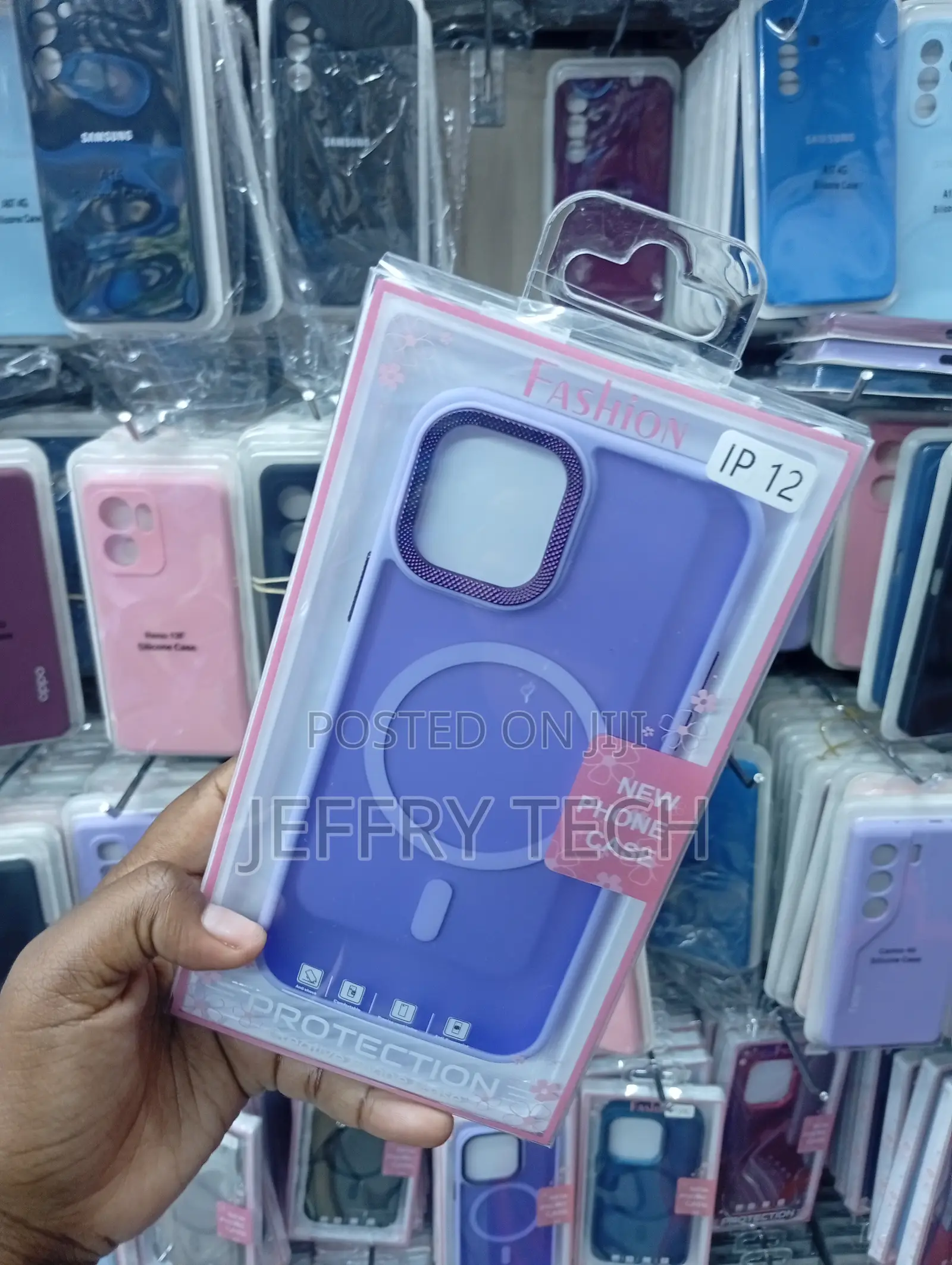 iPhone 12 With a Strong Magnetic Ring Matte Phone Case -Translucent
