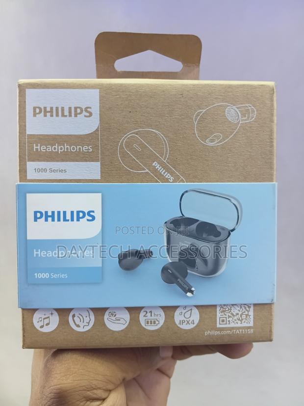 Philips 1000 Series True Wireless Earbuds (Tat1158bk) in Black. - thumbnail 2