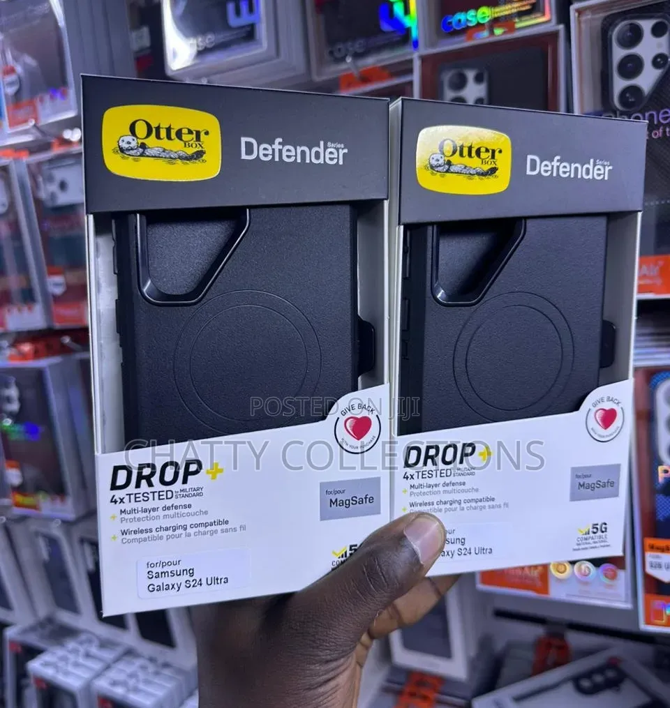 Black Otter Box Defender Phone Case for Samsung Ultra Series