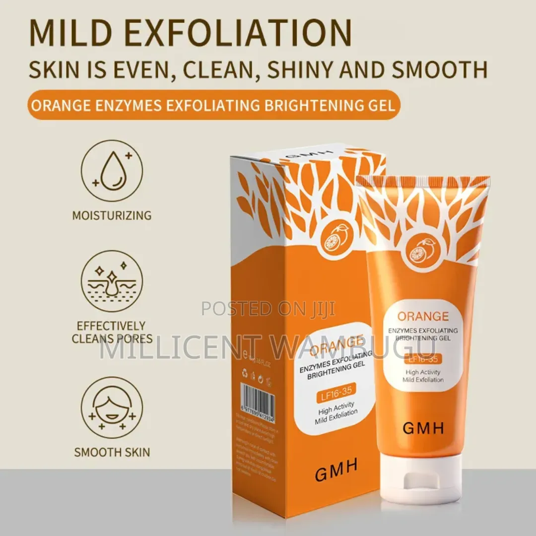Orange Exfoliating Gel Face Body Scrub for All Skmin Types