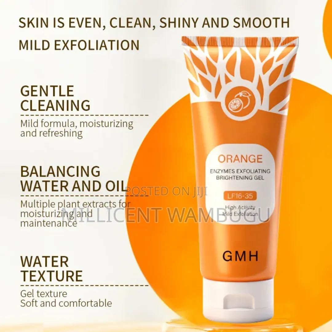 Orange Exfoliating Gel Face Body Scrub for All Skmin Types