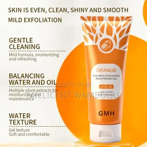 Orange Exfoliating Gel Face Body Scrub for All Skmin Types