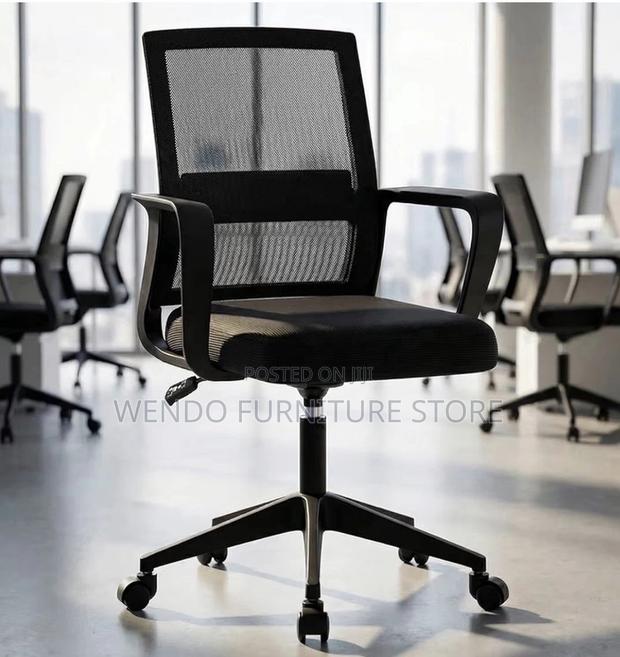 Office Chairs; Fabric Mesh Captains Office Desk Chairs - main view