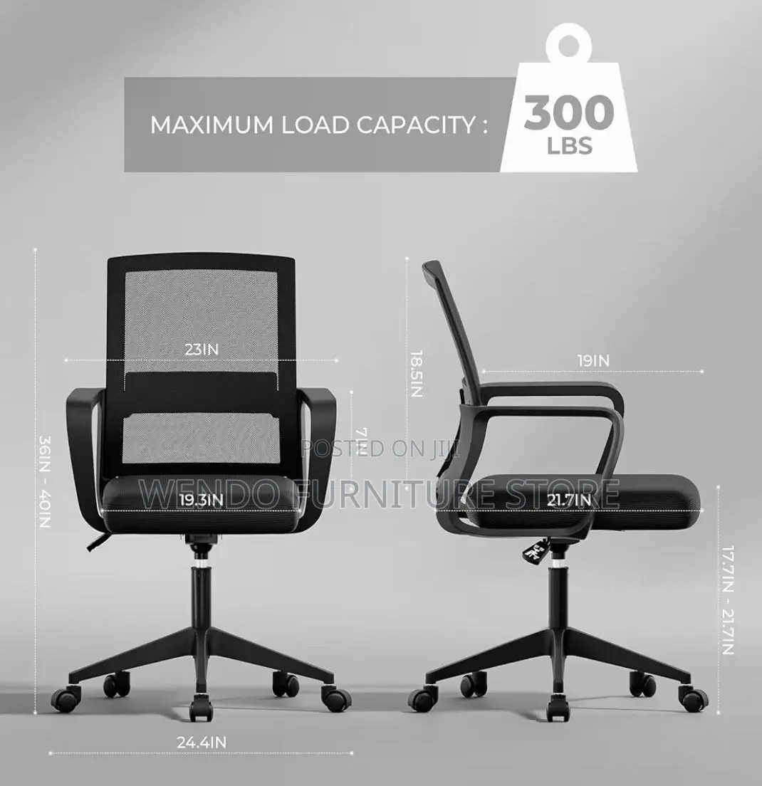 Office Chairs; Fabric Mesh Captains Office Desk Chairs