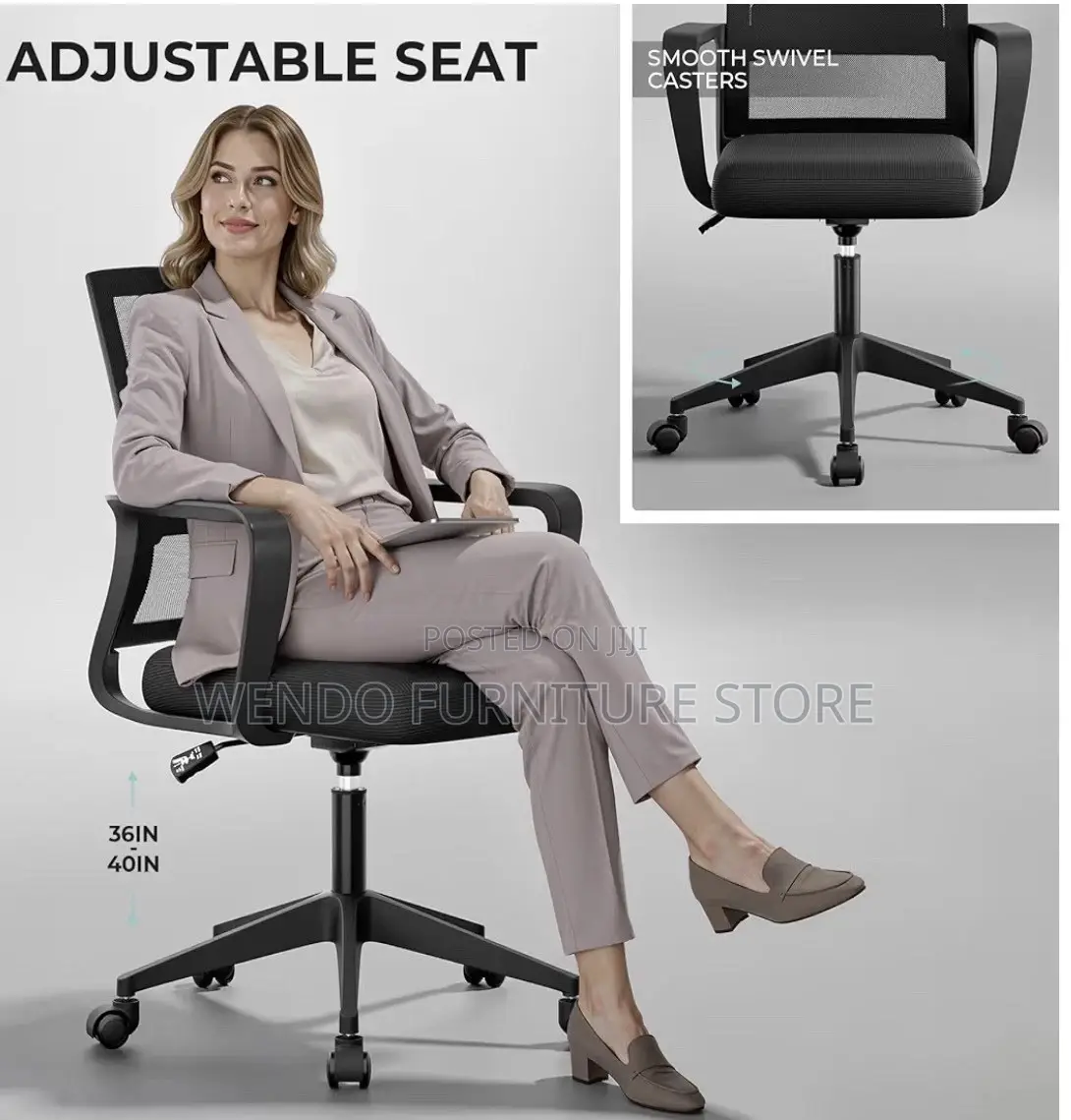 Office Chairs; Fabric Mesh Captains Office Desk Chairs