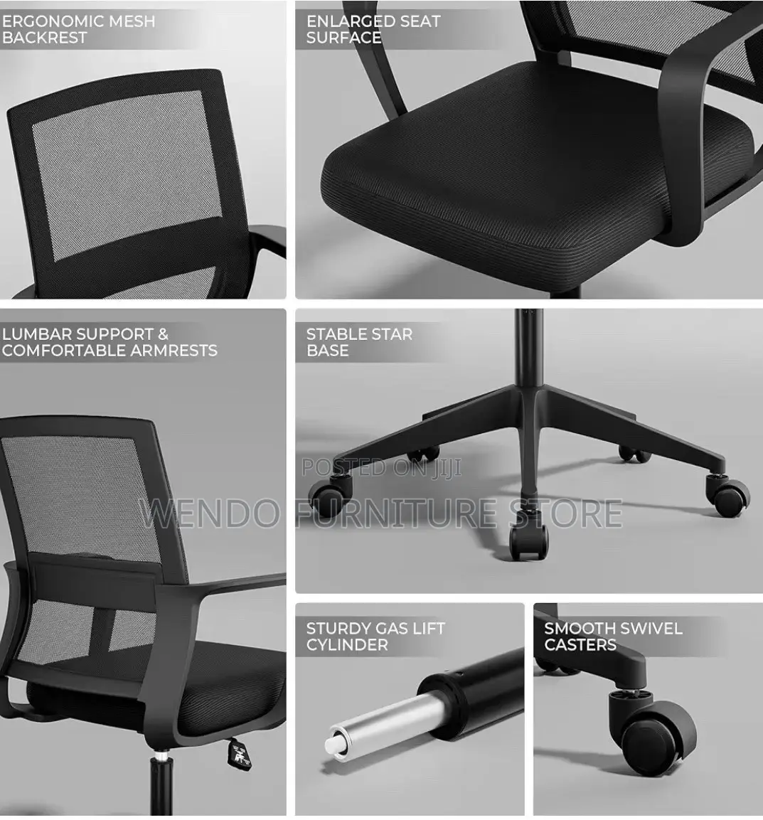 Office Chairs; Fabric Mesh Captains Office Desk Chairs