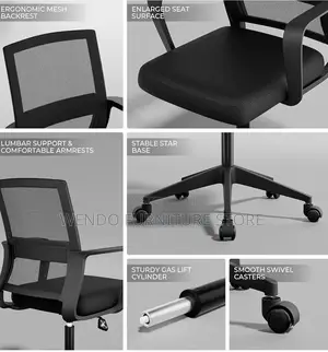 Office Chairs; Fabric Mesh Captains Office Desk Chairs