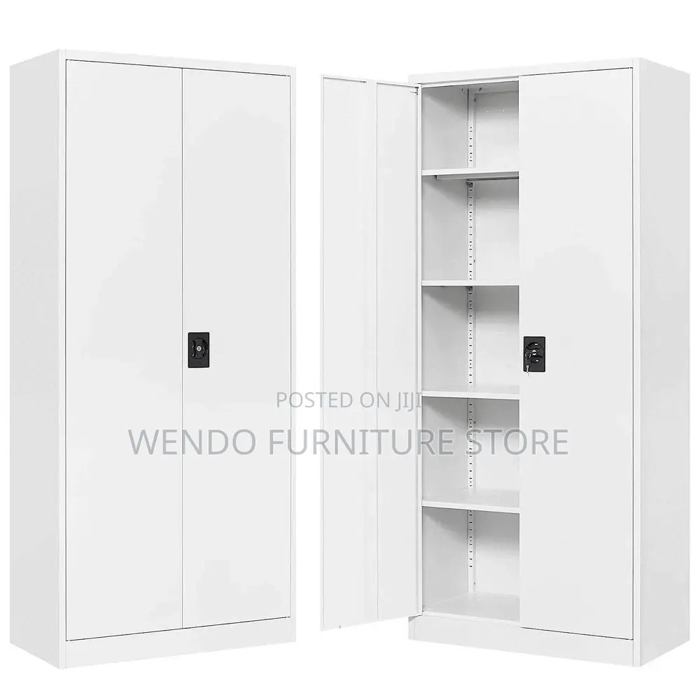 Office Cabinet Two Doors Grey Color Filing Cabinet