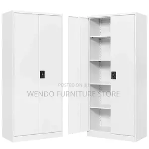 Office Cabinet Two Doors Grey Color Filing Cabinet