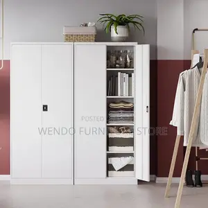 Office Cabinet Two Doors Grey Color Filing Cabinet