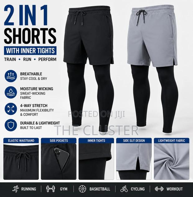 2 in 1 Gym Shorts