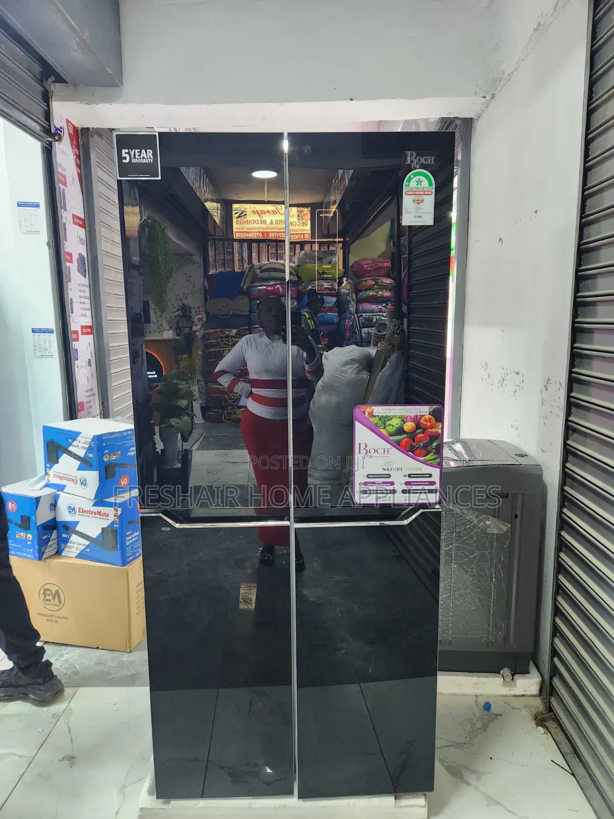 4 Doors Black New Fridge