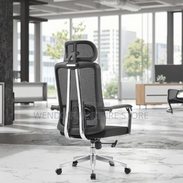 Office Chairs; Ergonomic High Back Fabric Cushioned Office Chairs - thumbnail 9