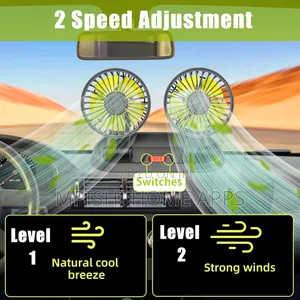 12v Car Cooling Fan Dual Head