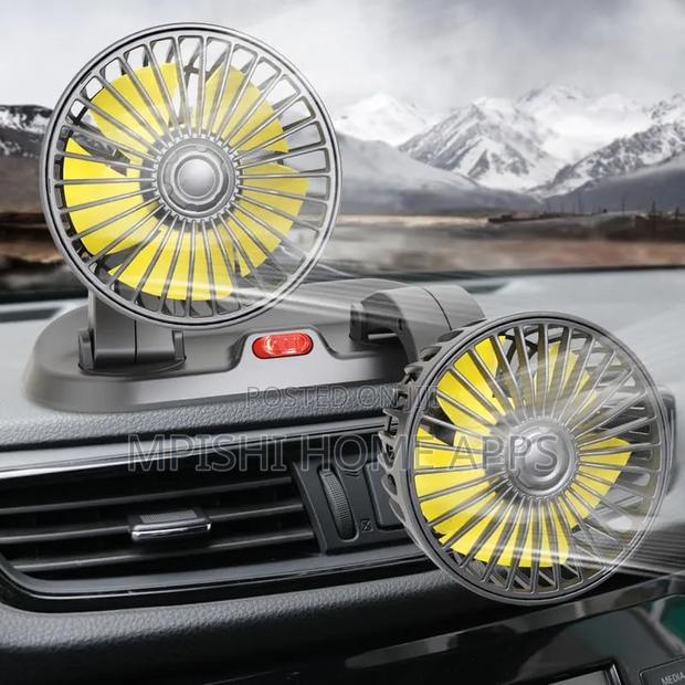 12v Car Cooling Fan Dual Head - thumbnail 5