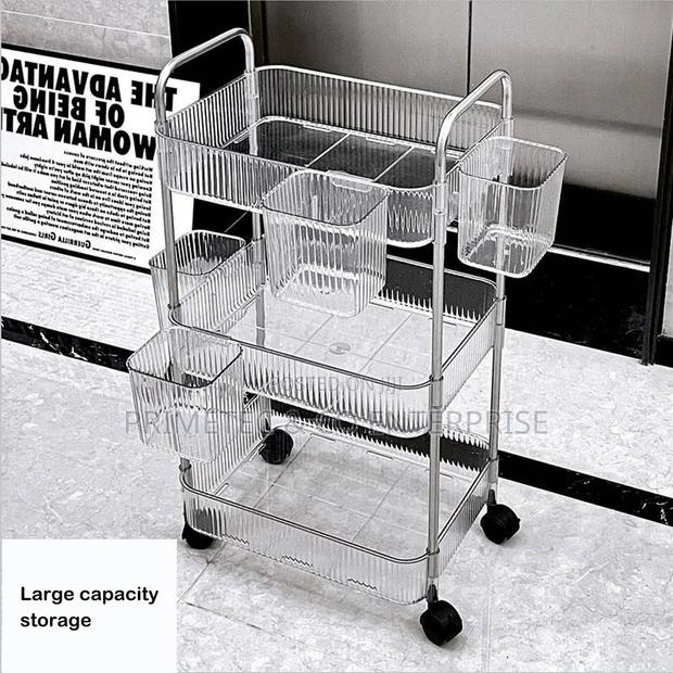 3 Layer Acrylic Trolley Rack