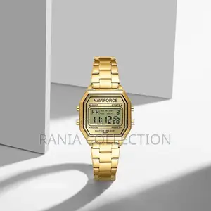 Ladies Golden Naviforce Digital Watch